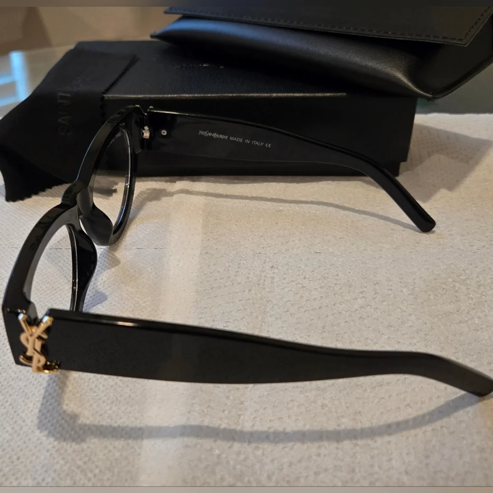 YSL Saint Laurent Eyewear Womens Cat Eye RX Glasses Full Inclusion 53:20:145MM